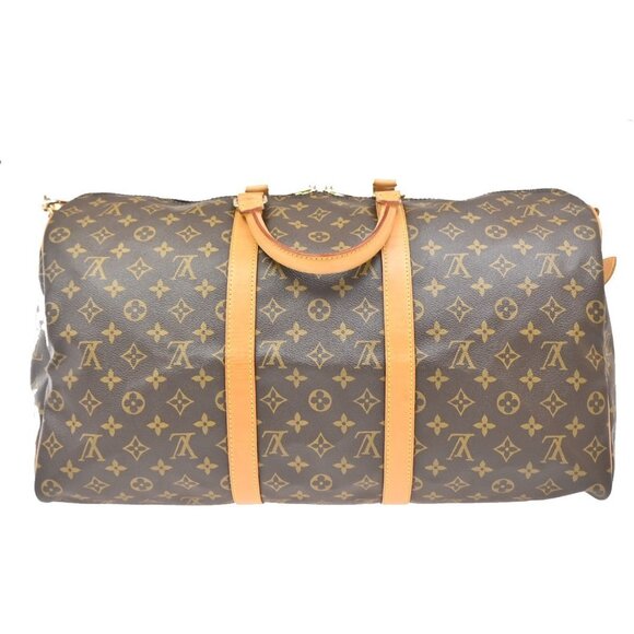 LOUIS VUITTON Keepall Bandouliere 50 2Way Hand Bag Monogram Brown - Picture 3 of 16